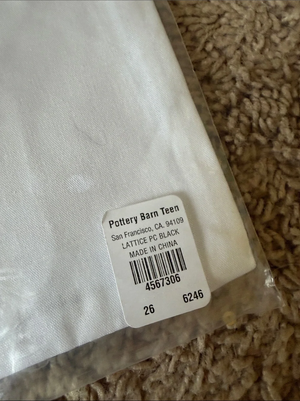 Pottery Barn Teen Black and White Geometric Pillow Cover